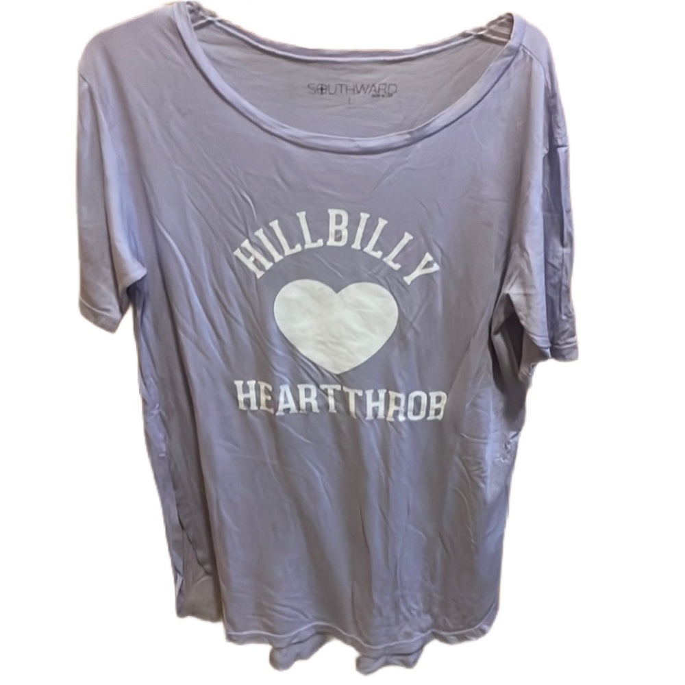 Southward hillbilly heartthrob purple tee shirt size large